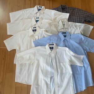 Stafford Men's Dress Shirts in White, Blue, and Brown